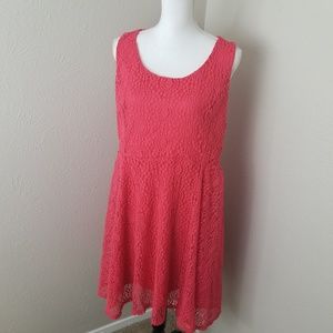 Xhilaration Coral Lace Dress